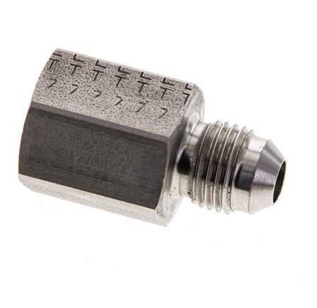 JIC Reduziernippel G1/4'' Innengewinde x UNF 1/2''-20 Außengewinde Edelstahl 275bar (3863.75psi)