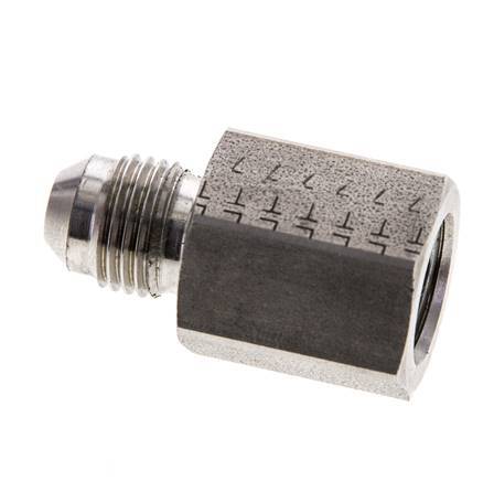JIC Reduziernippel G1/4'' Innengewinde x UNF 1/2''-20 Außengewinde Edelstahl 275bar (3863.75psi)