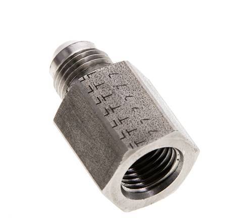 JIC Reduziernippel G1/4'' Innengewinde x UNF 1/2''-20 Außengewinde Edelstahl 275bar (3863.75psi)