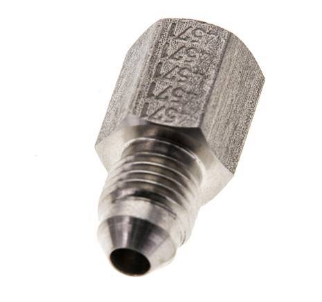 JIC Reducing Nipple G1/8'' Female x UNF 7/16''-20 Male Stainless Steel 310bar (4355.5psi)