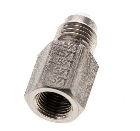 JIC Reduziernippel G1/8'' Innengewinde x UNF 7/16''-20 Außengewinde Edelstahl 310bar (4355.5psi)