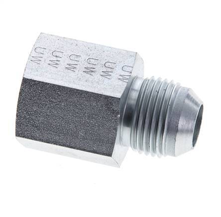 JIC Reduziernippel UNF 7/8''-14 Außengewinde x 1/2'' NPT Innengewinde Stahl 210bar (2950,5psi)