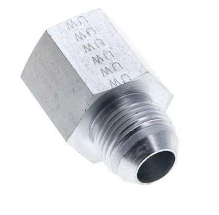 JIC Reduziernippel UNF 7/8''-14 Außengewinde x 1/2'' NPT Innengewinde Stahl 210bar (2950,5psi)