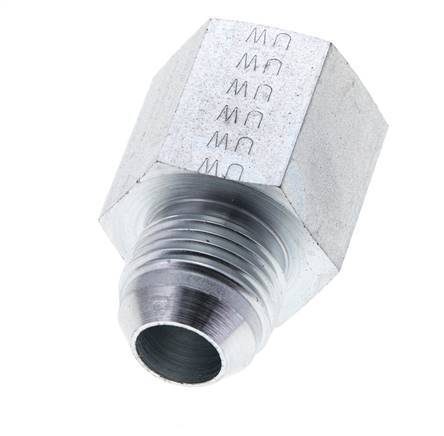 JIC Reduziernippel UNF 7/8''-14 Außengewinde x 1/2'' NPT Innengewinde Stahl 210bar (2950,5psi)