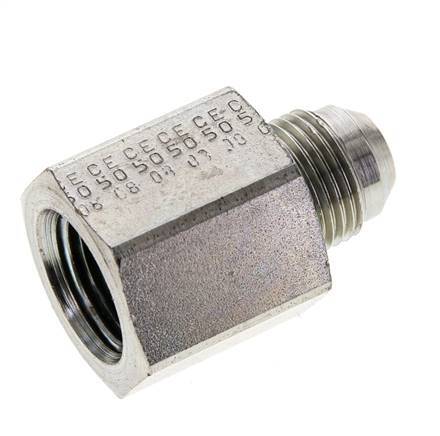 JIC Reduziernippel UNF 3/4''-16 Außengewinde x 1/2'' NPT Innengewinde Stahl 210bar (2950.5psi)