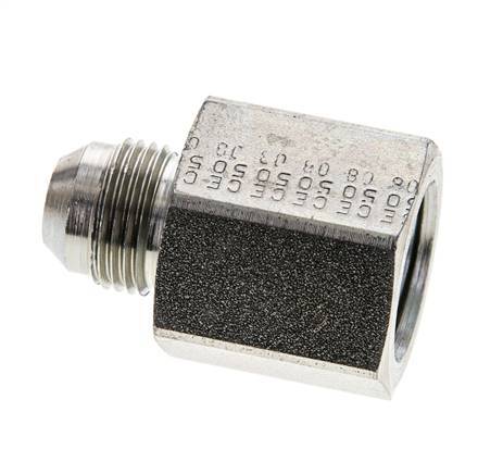 JIC Reduziernippel UNF 3/4''-16 Außengewinde x 1/2'' NPT Innengewinde Stahl 210bar (2950.5psi)