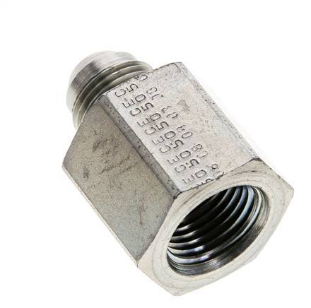 JIC Reduziernippel UNF 3/4''-16 Außengewinde x 1/2'' NPT Innengewinde Stahl 210bar (2950.5psi)