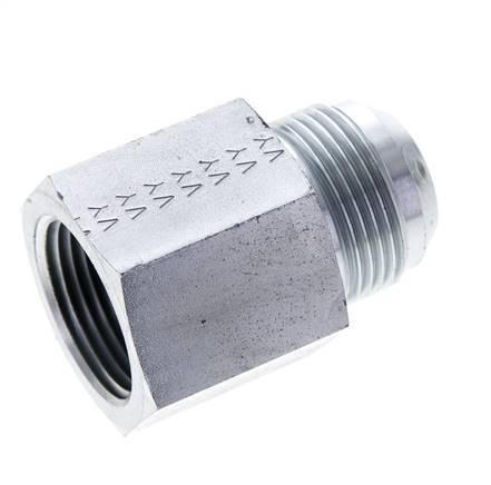JIC Reduziernippel UN 1-5/16''-12 Außengewinde x 1'' NPT Innengewinde Stahl 140bar (1967.0psi)