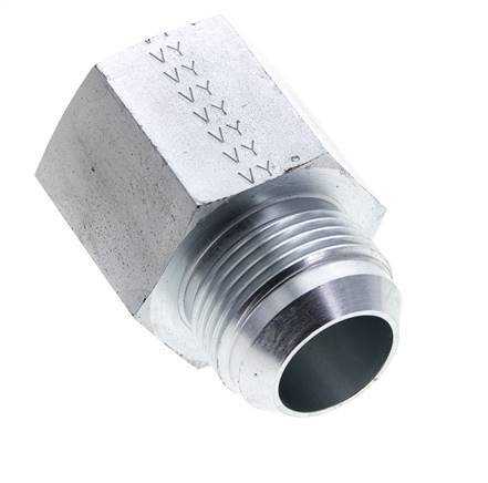 JIC Reduziernippel UN 1-5/16''-12 Außengewinde x 1'' NPT Innengewinde Stahl 140bar (1967.0psi)