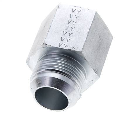 JIC Reduziernippel UN 1-5/16''-12 Außengewinde x 1'' NPT Innengewinde Stahl 140bar (1967.0psi)