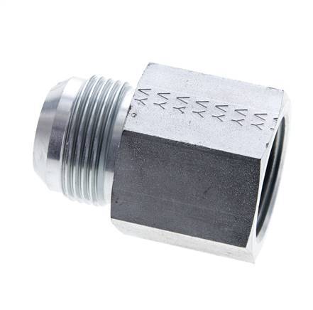 JIC Reduziernippel UN 1-5/16''-12 Außengewinde x 1'' NPT Innengewinde Stahl 140bar (1967.0psi)