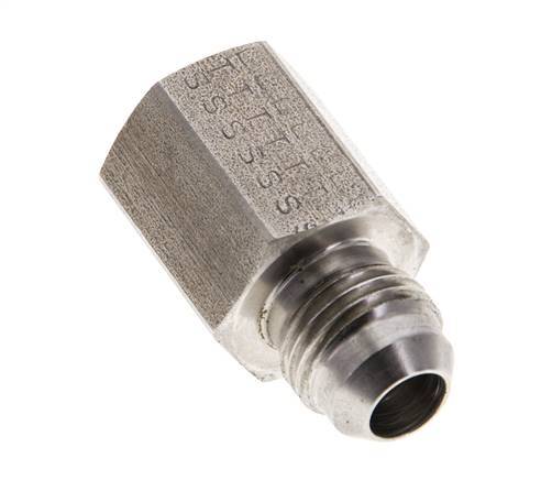 JIC Reducing Nipple UNF 9/16''-18 Male x 1/4'' NPT Female Stainless Steel 275bar (3863.75psi)