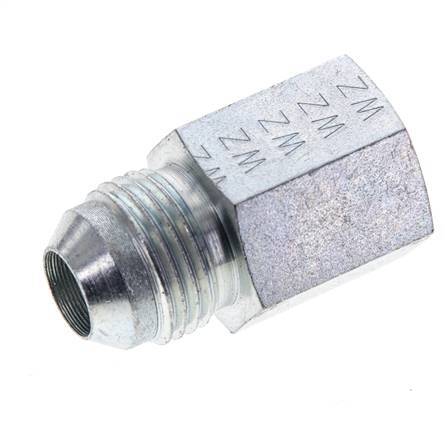 JIC Reduziernippel UNF 3/4''-16 Außengewinde x 3/8'' NPT Innengewinde Stahl 210bar (2950,5psi)