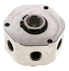 6-Way Rotary Joint 3/8'' x 1/2'' x3/4'' Nickel-plated Brass NBR 12bar (168.6psi)