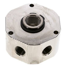 6-Way Rotary Joint 3/8'' x 1/2'' x3/4'' Nickel-plated Brass NBR 12bar (168.6psi)