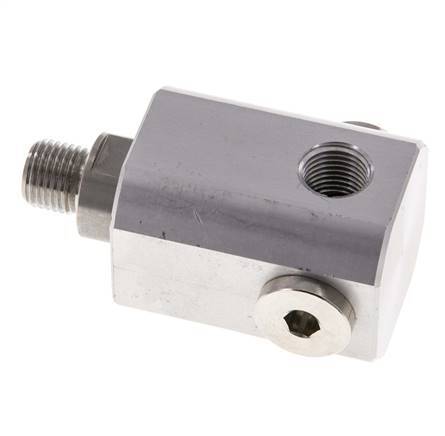 4-Wege-Drehdurchführung G1/4'' Aluminium NBR 10bar (140,5psi)