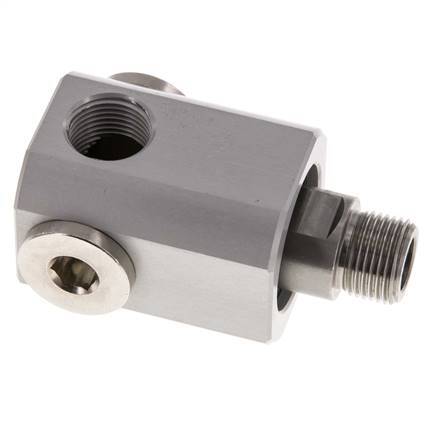 4-Wege-Drehdurchführung G3/8'' Aluminium NBR 10bar (140,5psi)