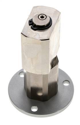 Drehdurchführung G1/8'' Innengewinde Messing vernickelt PUR 0bar (0.0psi) Vakuum