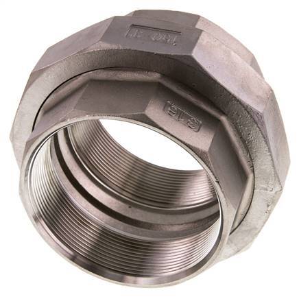 Gerader Verschraubungsanschluss Rp3'' Weiblich Edelstahl Flachdichtung PTFE 16bar (224.8psi)