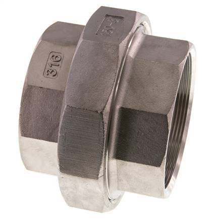 Gerader Verschraubungsanschluss Rp3'' Weiblich Edelstahl Flachdichtung PTFE 16bar (224.8psi)