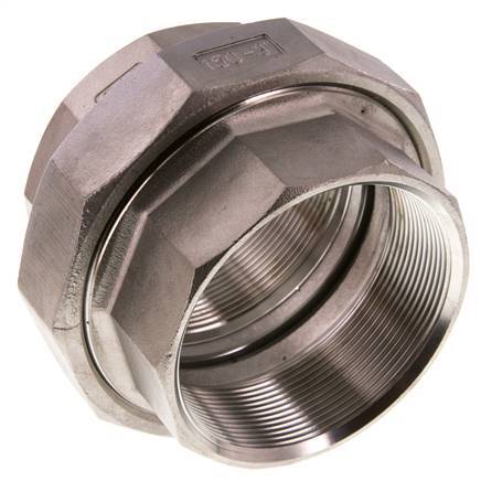 Gerader Verschraubungsanschluss Rp3'' Weiblich Edelstahl Flachdichtung PTFE 16bar (224.8psi)