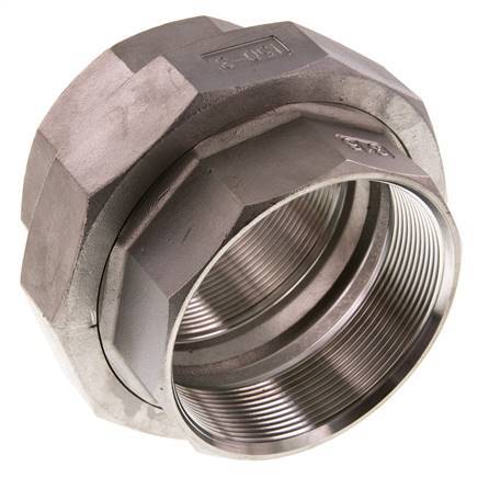 Gerader Verschraubungsanschluss Rp3'' Weiblich Edelstahl Flachdichtung PTFE 16bar (224.8psi)