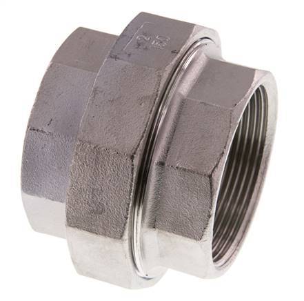 Gerader Verschraubungsanschluss Rp2'' Weiblich Edelstahl Flachdichtung PTFE 16bar (224.8psi)