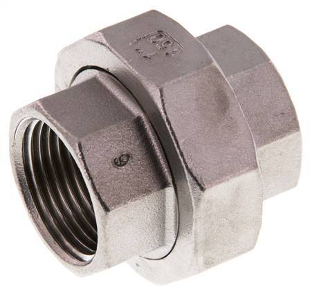 Gerader Verschraubungsanschluss Rp1'' Weiblich Edelstahl Flachdichtung PTFE 16bar (224.8psi)
