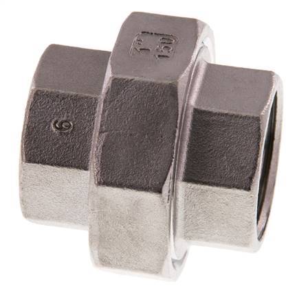 Gerader Verschraubungsanschluss Rp1'' Weiblich Edelstahl Flachdichtung PTFE 16bar (224.8psi)