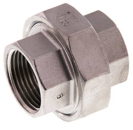 Gerader Verschraubungsanschluss Rp1'' Weiblich Edelstahl Flachdichtung PTFE 16bar (224.8psi)