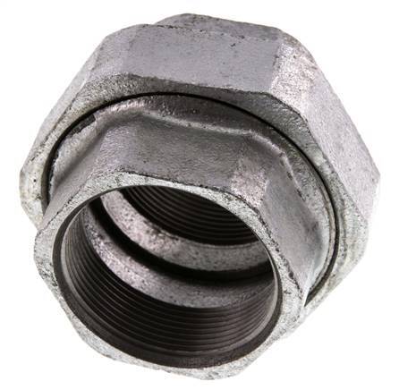 Union Straight Connector Rp2'' Female Cast Iron Flat Seal 25bar (351.25psi)