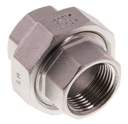 Gerader Verschraubungsstutzen Rp3/4'' Weiblich Edelstahl Flachdichtung PTFE 16bar (224.8psi)