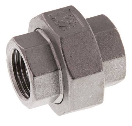 Gerader Verschraubungsstutzen Rp1/2'' Weiblich Edelstahl Flachdichtung PTFE 16bar (224.8psi)