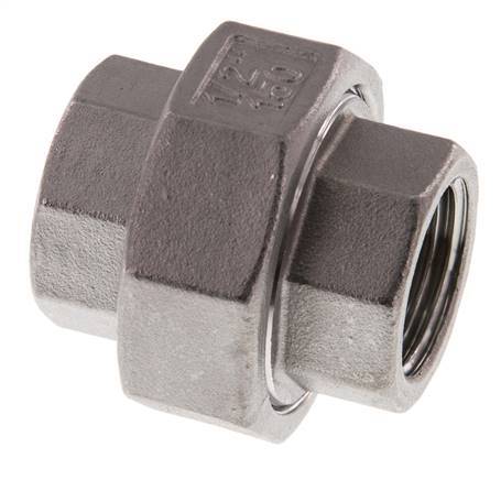Gerader Verschraubungsstutzen Rp1/2'' Weiblich Edelstahl Flachdichtung PTFE 16bar (224.8psi)