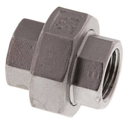 Gerader Verschraubungsstutzen Rp1/2'' Weiblich Edelstahl Flachdichtung PTFE 16bar (224.8psi)