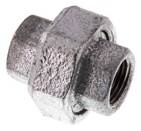 Union Straight Connector Rp1/2'' Female Cast Iron Flat Seal 25bar (351.25psi)