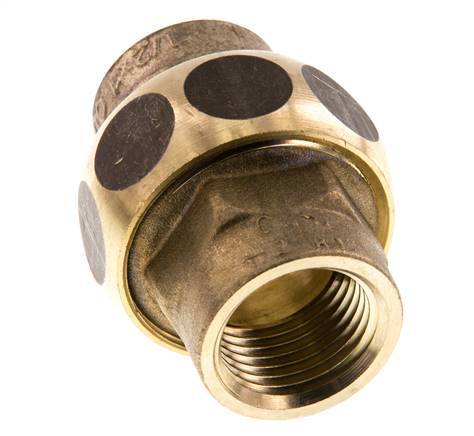 Gerade Verschraubung Rp1/2'' Buchse Messing Flachdichtung Centellen 16bar (224.8psi)