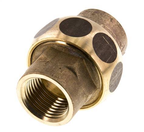 Gerade Verschraubung Rp1/2'' Buchse Messing Flachdichtung Centellen 16bar (224.8psi)