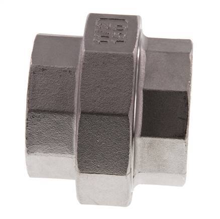 Gerade Verschraubung Rp1 1/2'' Weiblich Edelstahl Flachdichtung PTFE 16bar (224.8psi)