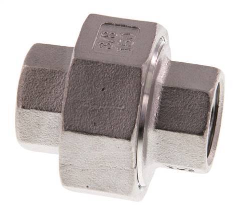 Gerader Verschraubungsanschluss Rp3/8'' Weiblich Edelstahl Flachdichtung PTFE 16bar (224.8psi)