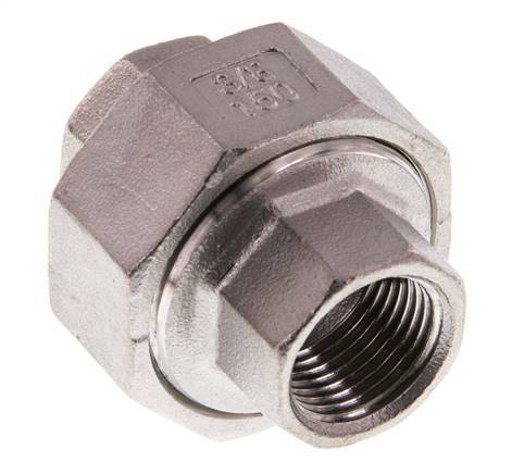 Gerader Verschraubungsanschluss Rp3/8'' Weiblich Edelstahl Flachdichtung PTFE 16bar (224.8psi)