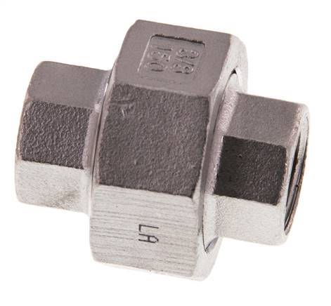 Gerader Verschraubungsanschluss Rp3/8'' Weiblich Edelstahl Flachdichtung PTFE 16bar (224.8psi)