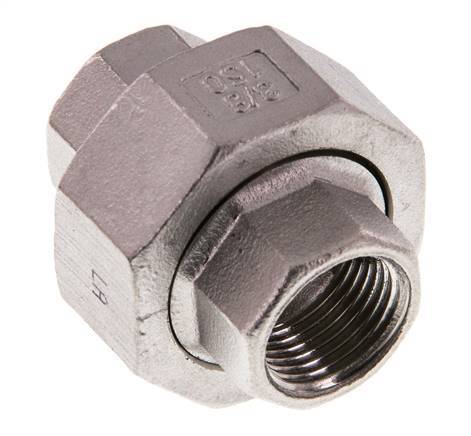 Gerader Verschraubungsanschluss Rp3/8'' Weiblich Edelstahl Flachdichtung PTFE 16bar (224.8psi)