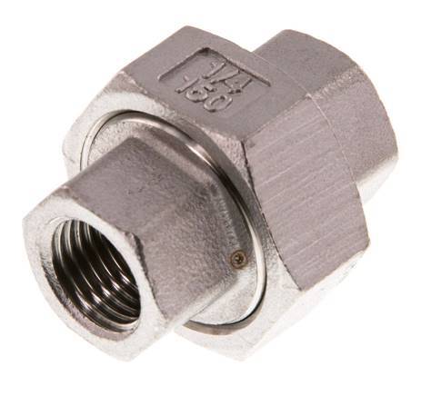 Gerade Verschraubung Rp1/4'' Weiblich Edelstahl Flachdichtung PTFE 16bar (224.8psi)