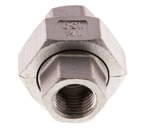 Gerade Verschraubung Rp1/4'' Weiblich Edelstahl Flachdichtung PTFE 16bar (224.8psi)