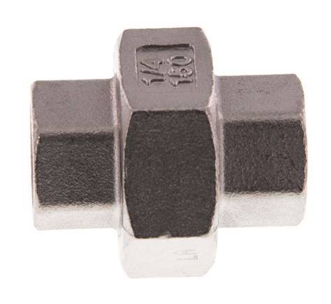 Gerade Verschraubung Rp1/4'' Weiblich Edelstahl Flachdichtung PTFE 16bar (224.8psi)