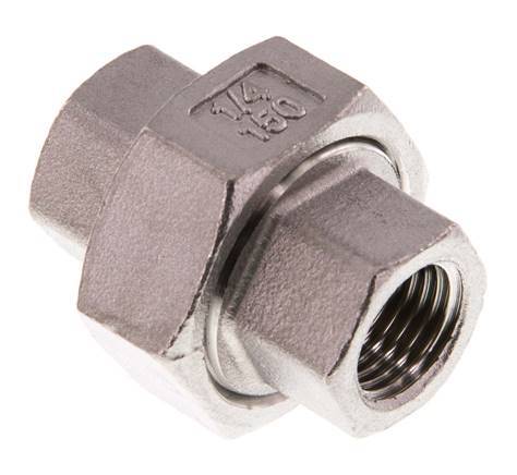 Gerade Verschraubung Rp1/4'' Weiblich Edelstahl Flachdichtung PTFE 16bar (224.8psi)