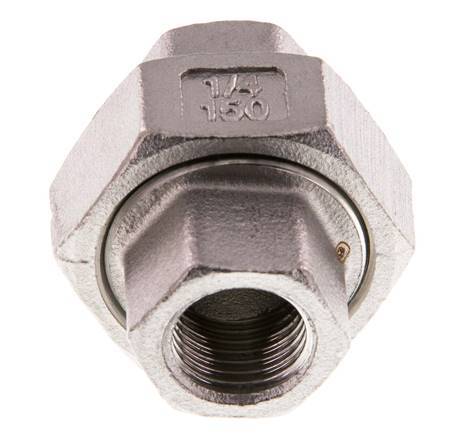 Gerade Verschraubung Rp1/4'' Weiblich Edelstahl Flachdichtung PTFE 16bar (224.8psi)