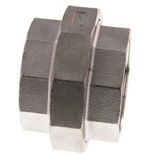 Gerader Verschraubungsstutzen Rp2 1/2'' Weiblich Edelstahl Flachdichtung PTFE 16bar (224.8psi)