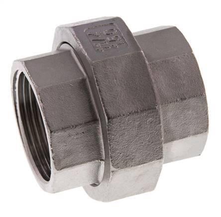 Gerader Verschraubungsstutzen Rp1 1/4'' Weiblich Edelstahl Flachdichtung PTFE 16bar (224.8psi)